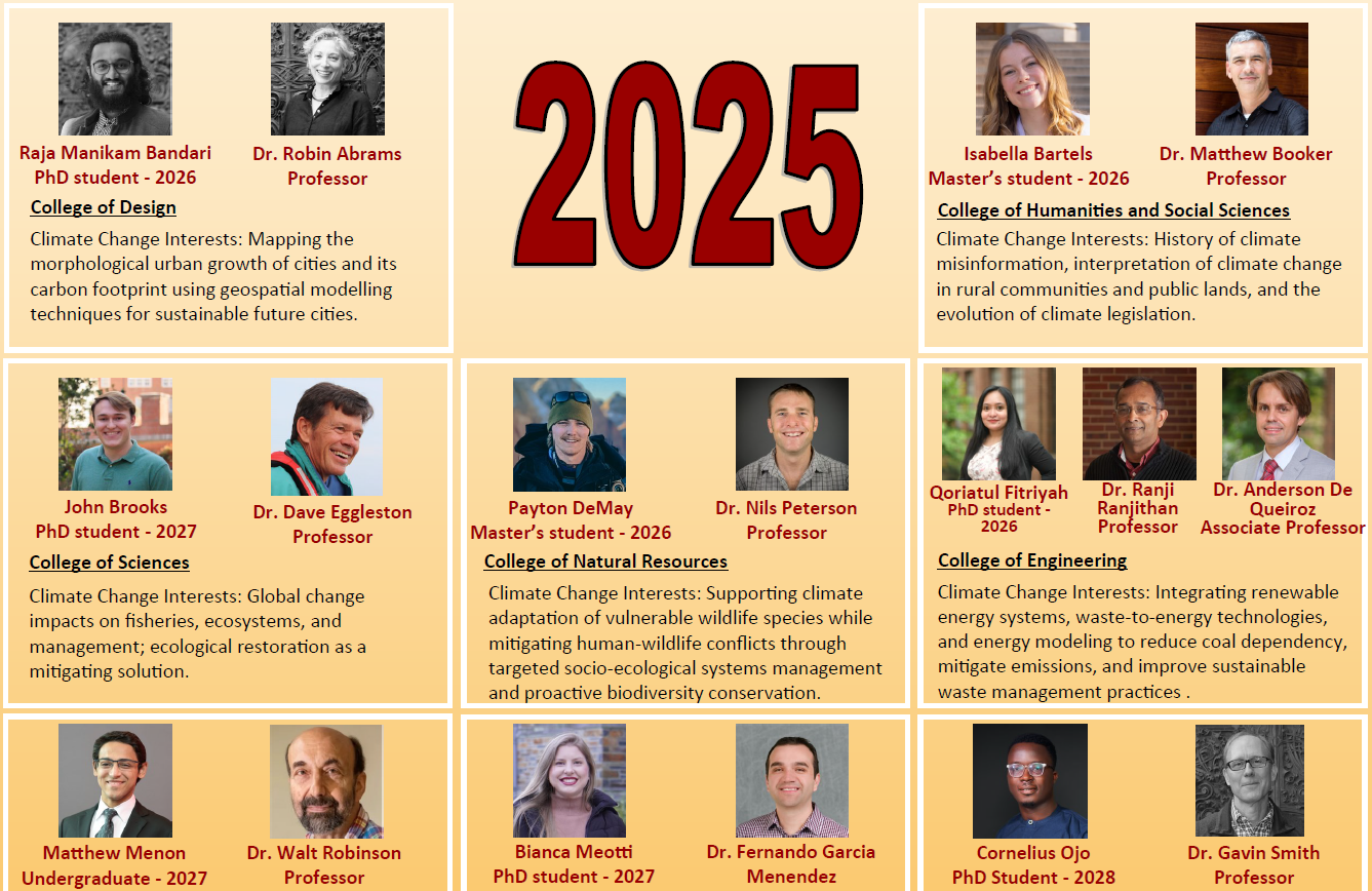 Screenshot of 2025 Climate Leaders Program announcement flyer.